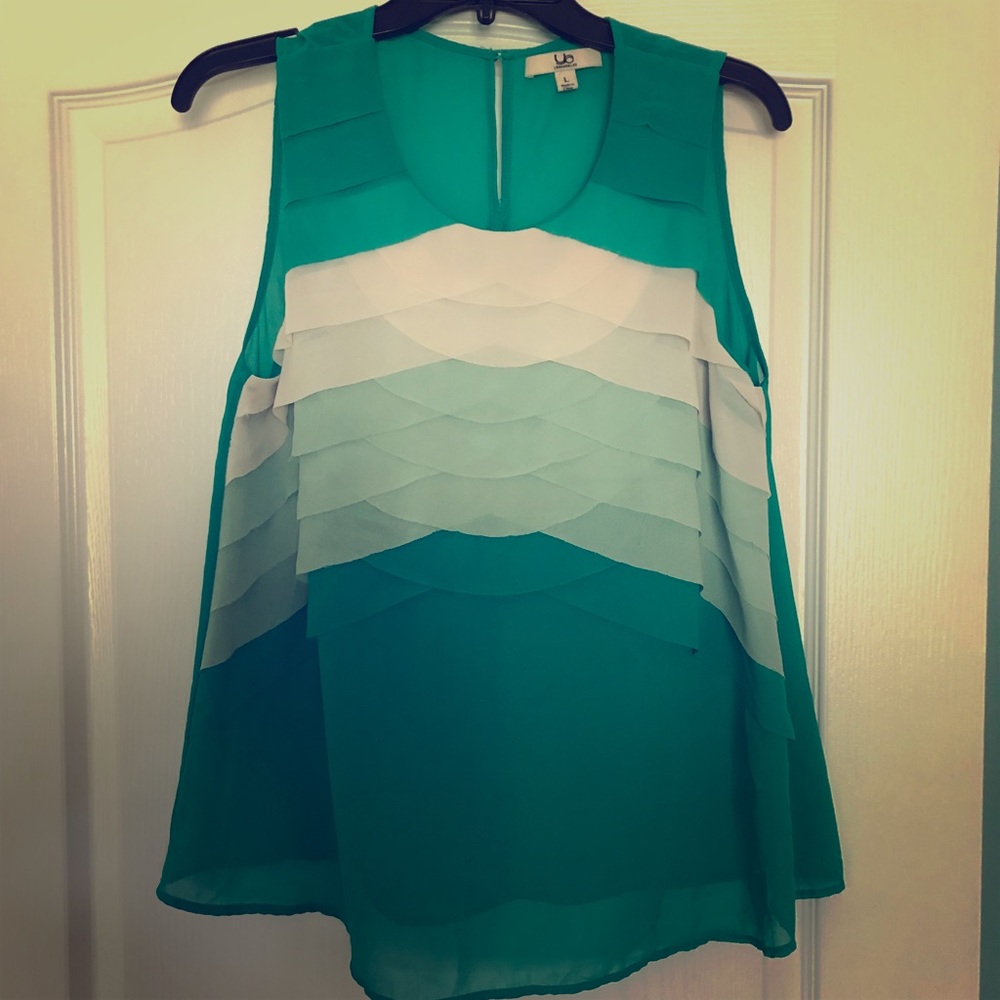 Green & White Layered Shirt YA Los Angeles